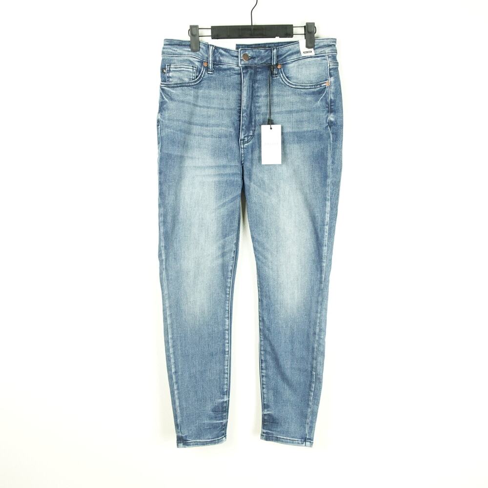 Judy Blue Jeans Womens SZ 11/30 High Rise Tapered Slim Leg Stretch Faded Casual